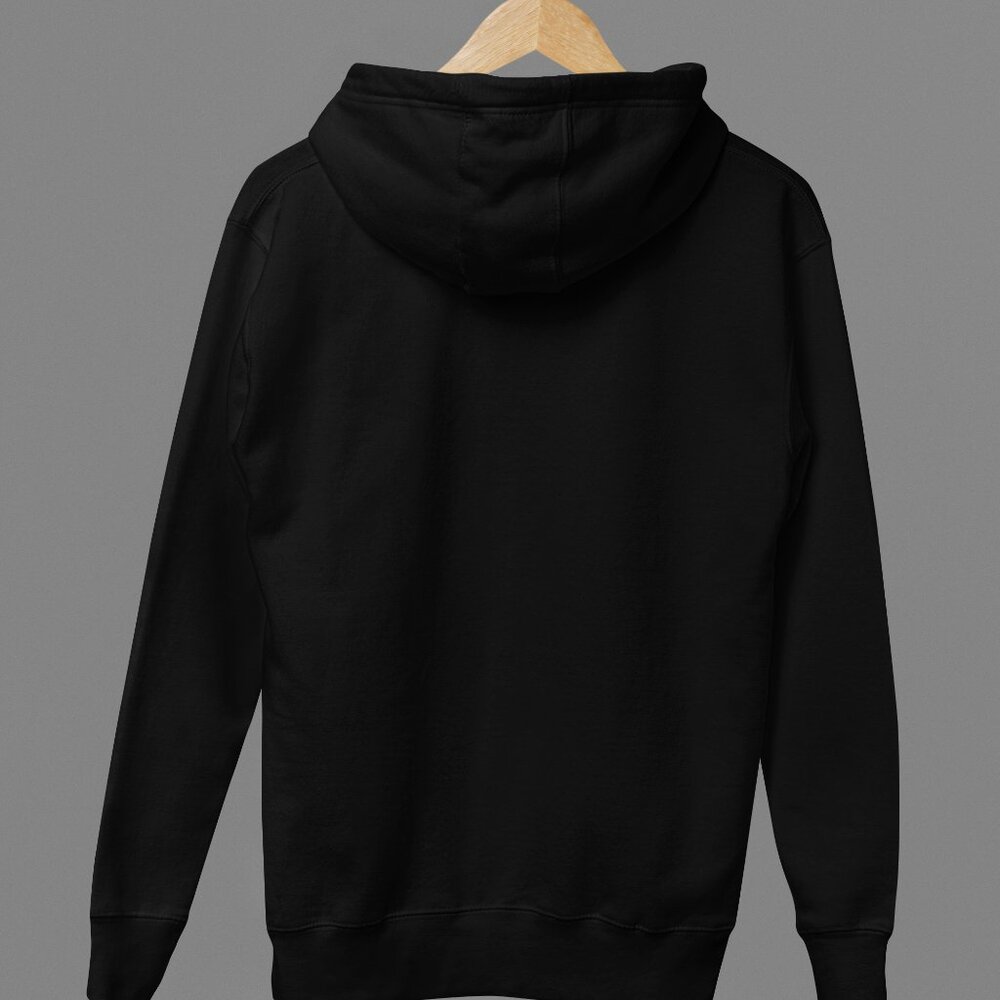 Handcrafted 'Not All Girls Wear Pink' Skull Black Cotton Hoodie Small - 3XL - Picture 3 of 3
